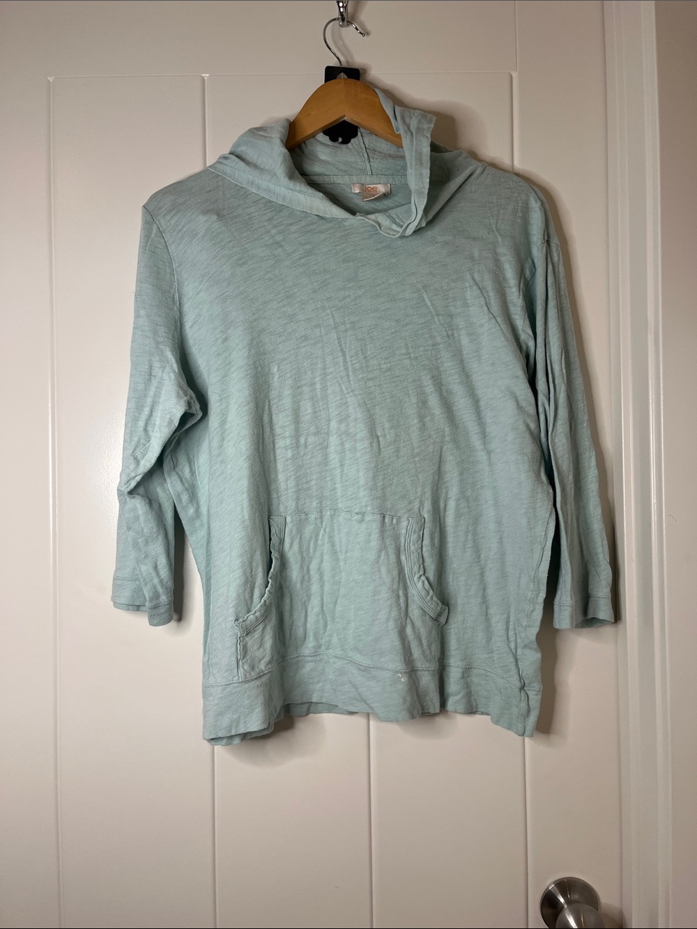 Joe Fresh Light Aqua Hooded Pullover Sweatshirt